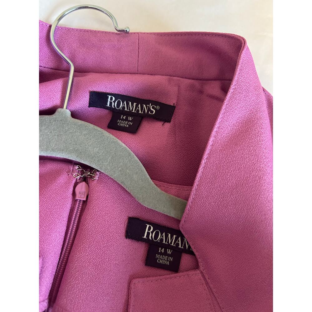 Roaman’s Women’s Plus Size Fit and Flare Suit Dress in Pretty Orchid Size 14W - Picture 8 of 11